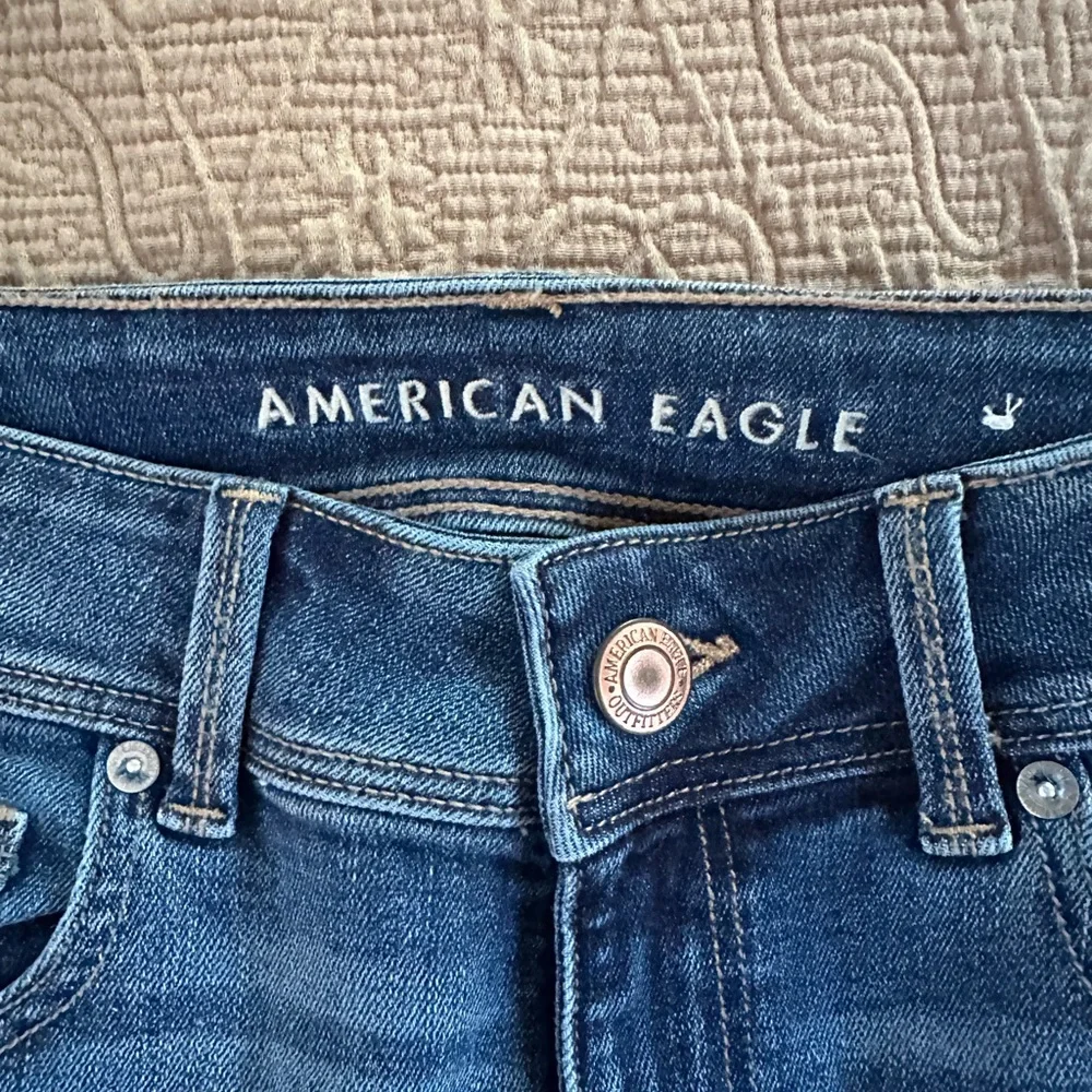 American Eagle Outfitters Women's Dark Blue Flare Jeans - Picture 8 of 12